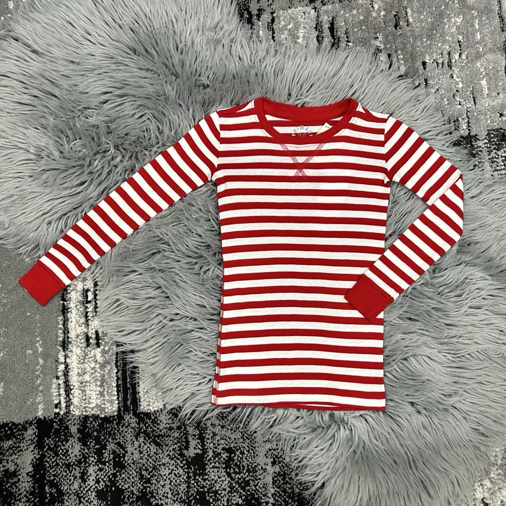 Primary Kids Organic Cotton PJ Red & Whiteโ Stripe Top 4-5 NWT